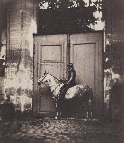 Czarny jeździec przed drzwiami, ok. 1930 1855. autorstwa Unbekannt