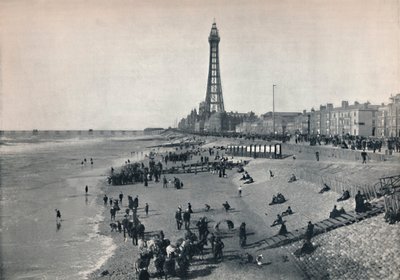 Blackpool - Widok frontu, ukazujący wieżę, 1895 autorstwa Unbekannt