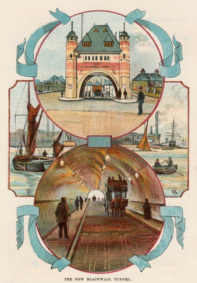 Tunel Blackwall, Londyn, c1900 autorstwa Unbekannt