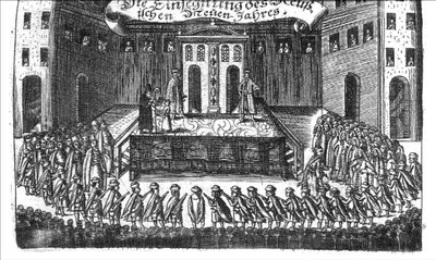 Błogosławieństwo rosyjskiego Nowego Roku od Georga Adama Schleissinga Derera beiydena Czaarena w Reussland Ivan i Peter Alexewiz, 1693 autorstwa Unbekannt