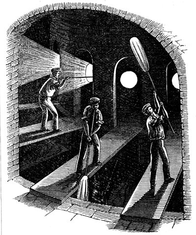 Cylinder dmuchający lub tafla szkła, c1860 autorstwa Unbekannt
