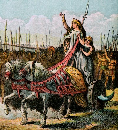 Boadicea i jej armia, ok. 1850 r. autorstwa Unbekannt