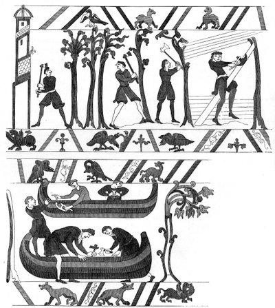 Stolarze łodziowo-okrętowi, koniec 11, początek XII w. 1849 r. autorstwa Unbekannt
