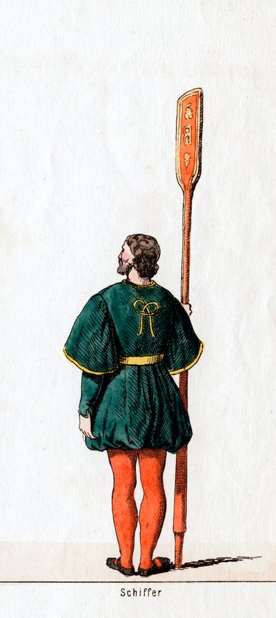 Przewoźnik, projekt kostiumu do sztuki Szekspira, Henryk VIII, XIX w. autorstwa Unbekannt