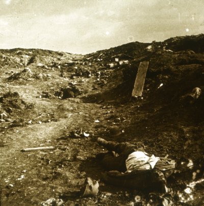 Korpus, okopy na linii frontu, Somma, północna Francja, c1916-c1918 autorstwa Unbekannt