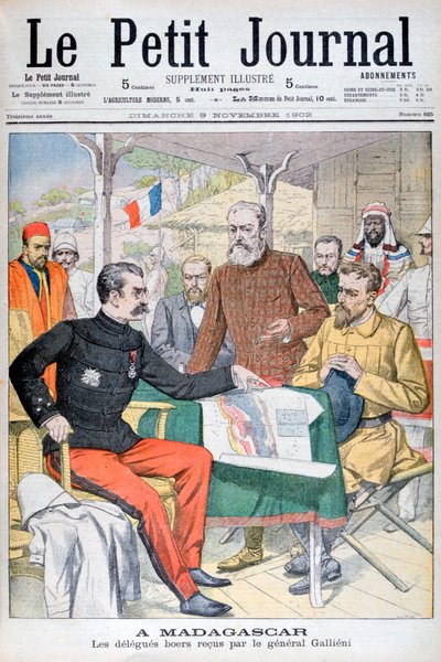 Delegacja burska przyjęta przez generała Gallieniego, gubernatora Madagaskaru, 1902 autorstwa Unbekannt