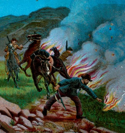Burowie strzelający do Veldta, 1900 autorstwa Unbekannt