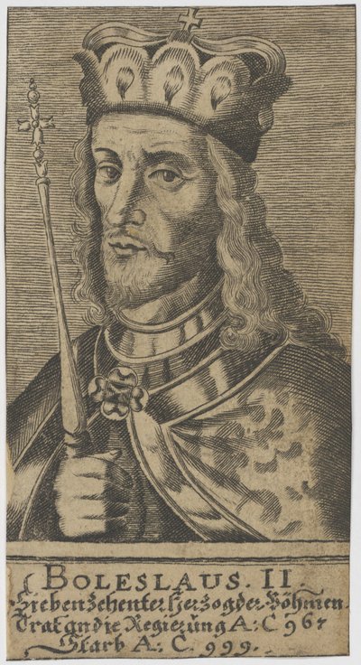 Bolesław II Pobożny, książę czeski. autorstwa Unbekannt