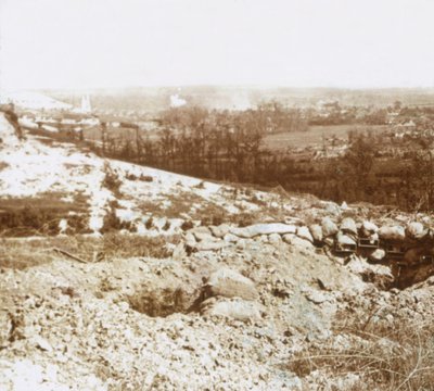 Bombardowanie, Ablain-Saint-Nazaire, północna Francja, c1914-c1918 autorstwa Unbekannt