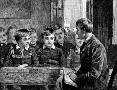 Klasa chłopców w amerykańskiej szkółce niedzielnej, 1890 autorstwa Unbekannt