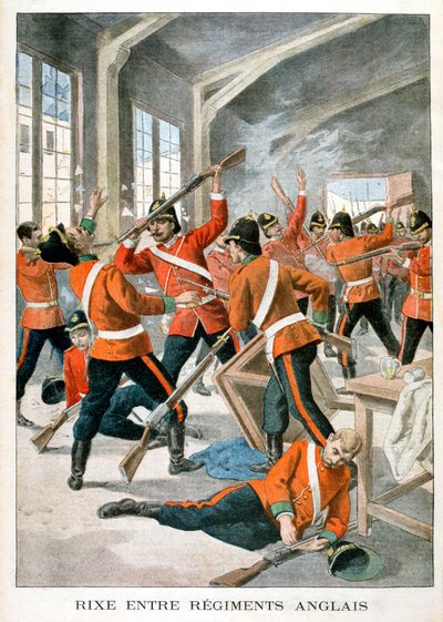 Bójka między pułkami armii brytyjskiej, 1901 autorstwa Unbekannt