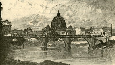 Most św. Anioła, Rzym, 1890. autorstwa Unbekannt