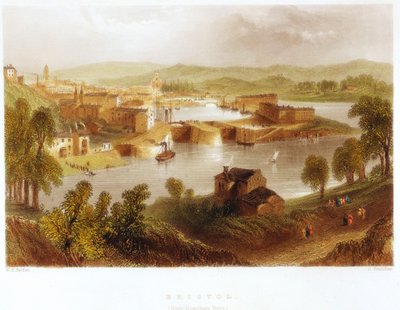 Bristol z promu Rownham, 1841 autorstwa Unbekannt