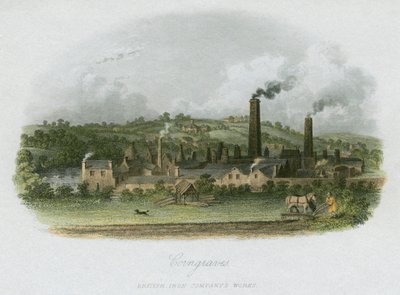 British Iron Company Works w Corngreaves, niedaleko Halesowen, West Midlands, c1835 autorstwa Unbekannt