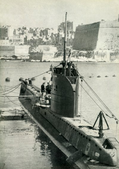 Brytyjska łódź podwodna na Malcie, II wojna światowa, 1945. autorstwa Unbekannt