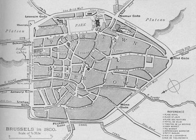 Bruksela 1830 - Plan, 1902 autorstwa Unbekannt