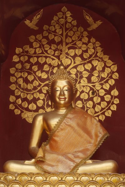 Posąg Buddy w Wat Phan On, Chiang Mai. Tajlandia autorstwa Unbekannt