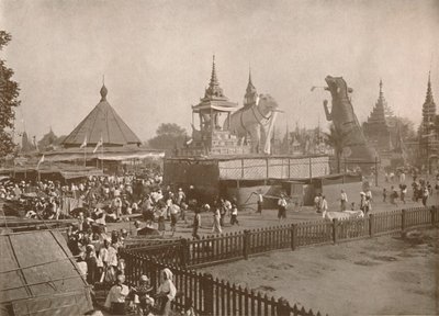 Buddyjska scena kremacji. - Phoongyi-byan, 1900. autorstwa Unbekannt