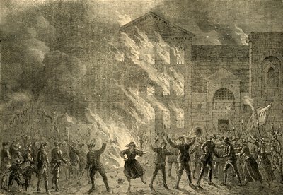 Spalenie Newgate, 1780, ok. 1872. autorstwa Unbekannt