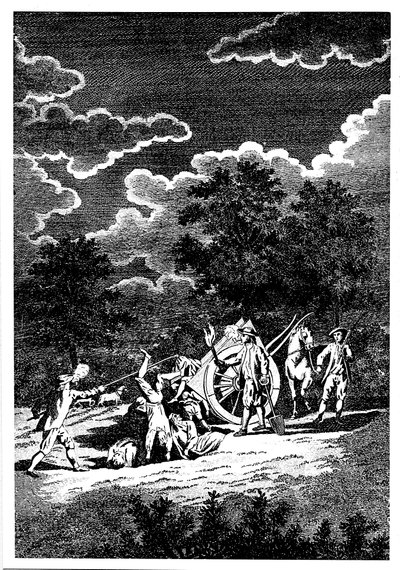 Grzebanie ofiar dżumy londyńskiej nocą w wielu grobach, 1665 autorstwa Unbekannt