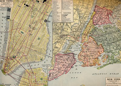 Centrum biznesowe Nowego Jorku na Seaward End na Manhattanie i okolicach, ok. 1930 autorstwa Unbekannt