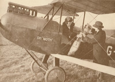 Samolotem do pola golfowego w małym lekkim samolocie ćmy o mocy 27-60 KM, 1927 r. autorstwa Unbekannt