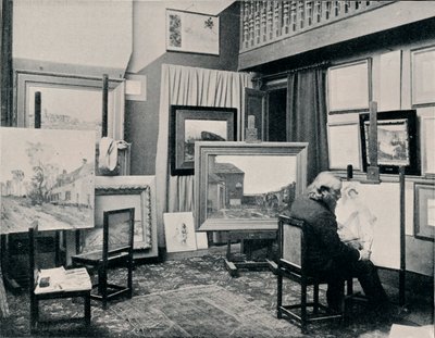 C. Cazin w swojej pracowni, ok. 1897 autorstwa Unbekannt