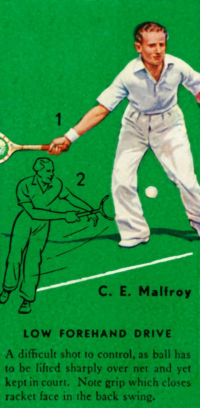 C.E. Malfroy – niski forhend drive, c1935. autorstwa Unbekannt