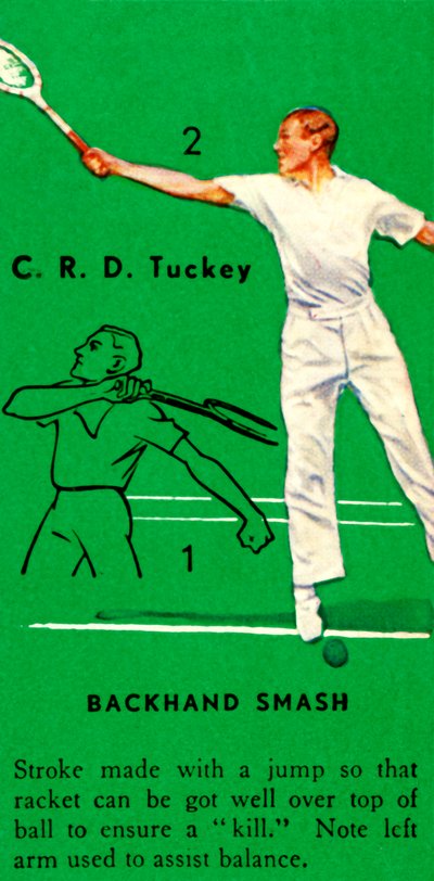 C. R. D. Tuckey - Uderzenie bekhendem, c1935. autorstwa Unbekannt