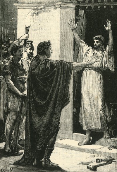 Cezar posiadający skarb w świątyni Saturna, 1890. autorstwa Unbekannt