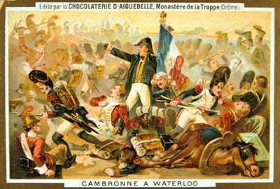 Cambronne w bitwie pod Waterloo, 18 czerwca 1815, XIX wiek autorstwa Unbekannt