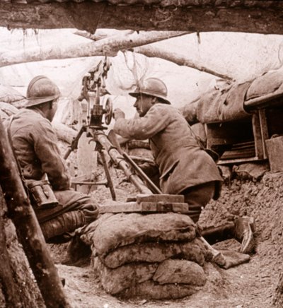 Zakamuflowany karabin maszynowy, c1914-c1918 autorstwa Unbekannt