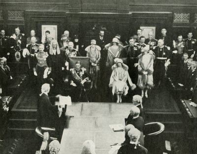 Canberry, Australia. Ich Królewskie Mości otwierają Pierwszy Parlament Federalny, 9 maja 1927, 1937. autorstwa Unbekannt