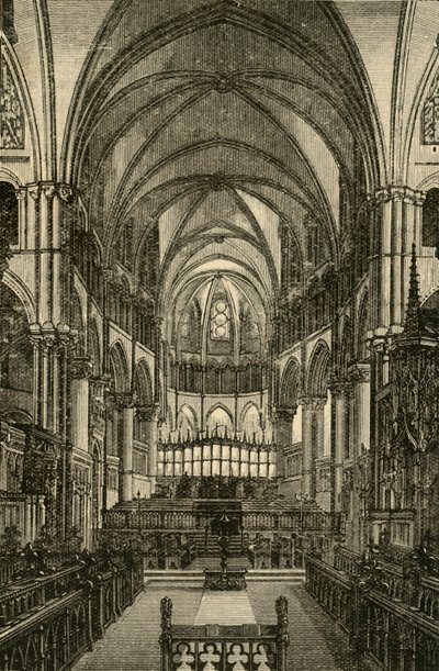 Katedra w Canterbury - Chór, 1898. autorstwa Unbekannt