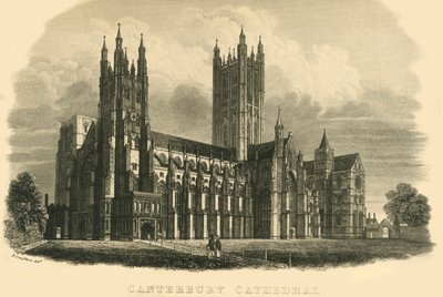 Katedra w Canterbury, początek XIX wieku. autorstwa Unbekannt