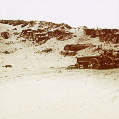 Kanton na wydmach, Koksijde, Flandria, Belgia, c1914-c1918 autorstwa Unbekannt