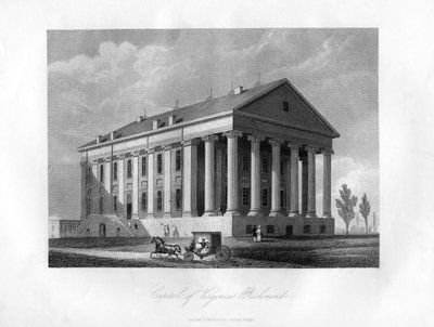 Kapitol Wirginii, Richmond, USA, 1855 r. autorstwa Unbekannt