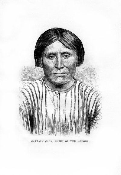 Kapitan Jack, wódz plemienia rdzennych Amerykanów Modoc, 1872 r autorstwa Unbekannt
