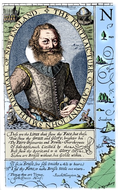 Kapitan John Smith, kolonista z Wirginii, 1624, 1893. autorstwa Unbekannt