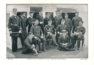 Kapitan i oficerowie Victoria and Albert Jacht Queens zwodowany 1855 autorstwa Unbekannt