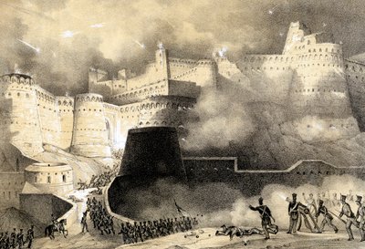 Zdobycie Ghunzee przez siły brytyjskie, druga wojna anglo-afgańska 1878-80, marzec 1880 autorstwa Unbekannt