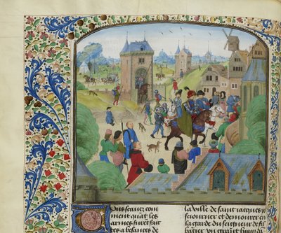 Zdobycie Orense przez wojska angielskie, 1387, ok. 1470-1475. autorstwa Unbekannt