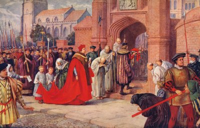 Kardynał Wolsey prawdopodobnie wchodzący do pałacu Hampton Court, 1917 autorstwa Unbekannt