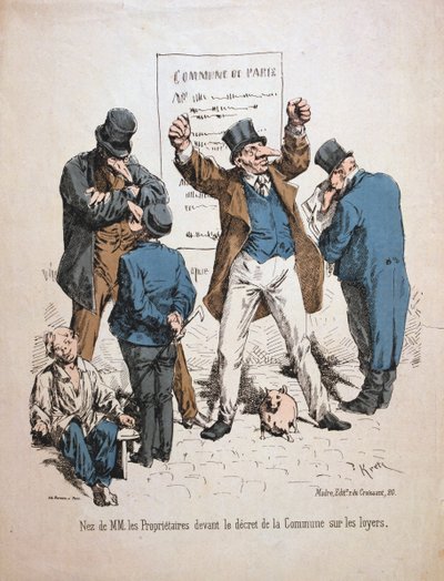 Karykatura właścicieli, Komuna Paryska, 1871. autorstwa Unbekannt