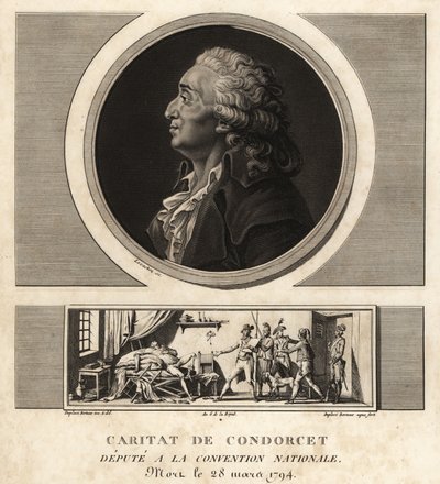 Caritat de Condorcet (1743-1794), francuski filozof i matematyk autorstwa Unbekannt