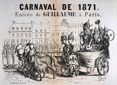 Carnaval de 1871, Wilhelm I Pruski wjeżdża do Paryża, luty 1871 autorstwa Unbekannt