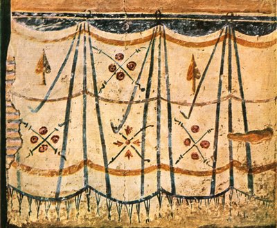 Fryz dywanowy z komory E, ściana 6 Santa Maria Antiqua, Rzym, Włochy, 1928. autorstwa Unbekannt
