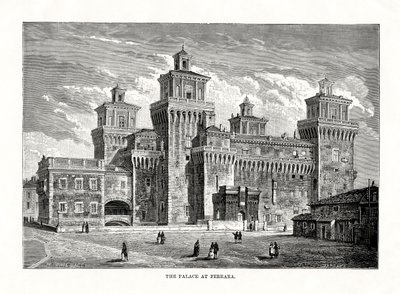 Zamek Estense, Ferrara, Włochy, 1879 autorstwa Unbekannt