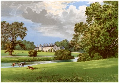 Zamek MacGarrett, hrabstwo Mayo, Irlandia, dom Lorda Oranmore, ok. 1880 r. autorstwa Unbekannt