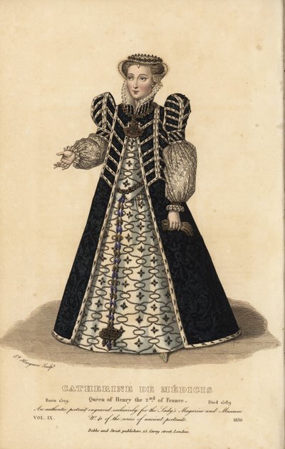 Katarzyna Medycejska, królowa Henryka II Francji autorstwa Unbekannt